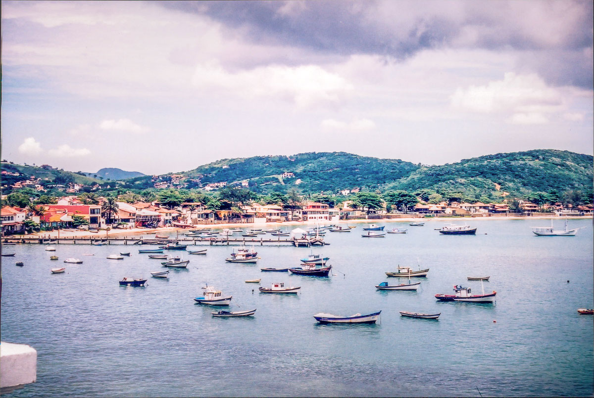 boats in bay Buzios Brazil