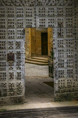 Château de Bagnols armed doorway