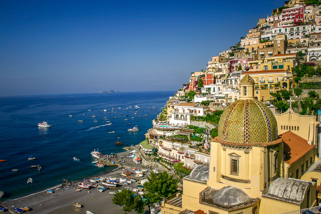 View over Positano