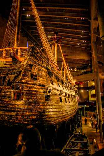 Sides of Vasa ship Stockholm