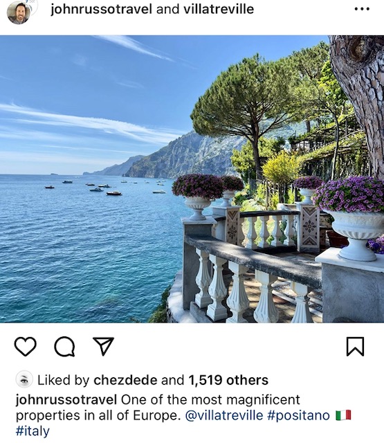 Villa Tre Ville Positano instagram