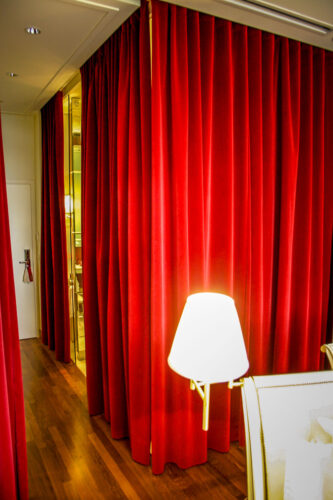 bathroom drape Faena Hotel Buenos Aires