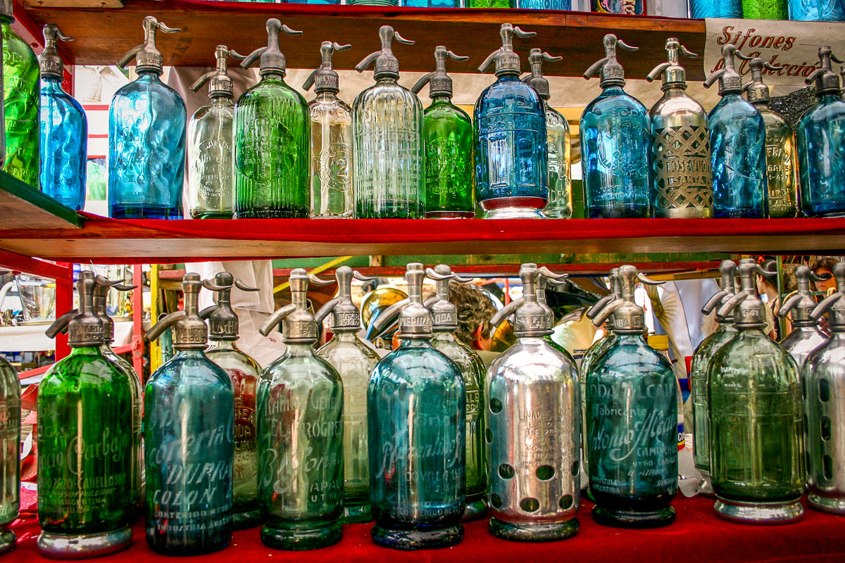 San Telmo colored bottles