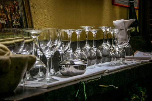 wine glasses parrilla san Telmo