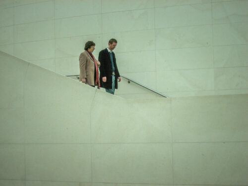 British Museum white steps