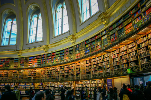 British Museum library bookshelves