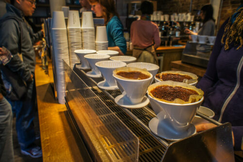 Borough Market Monmouth coffee pourovers