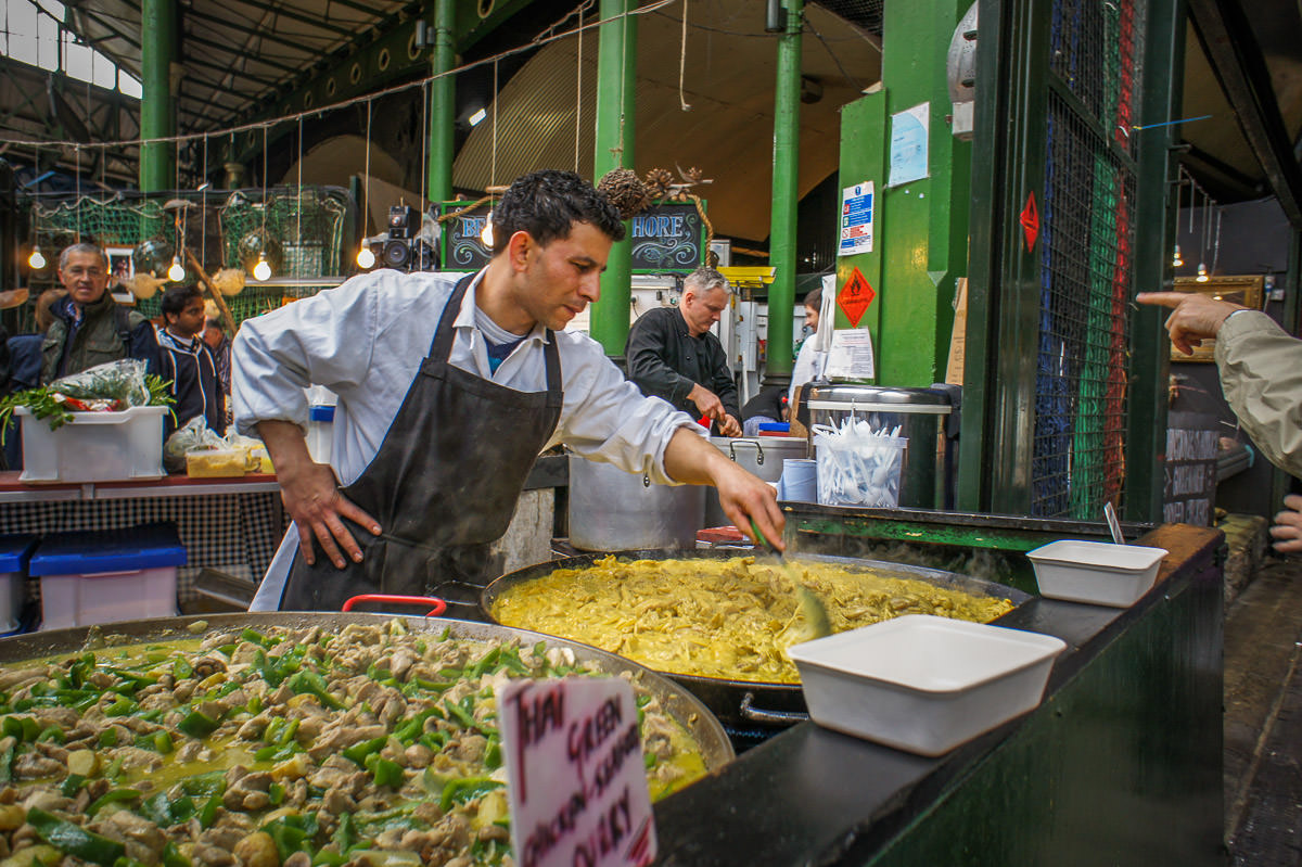 Borough Market cooking food