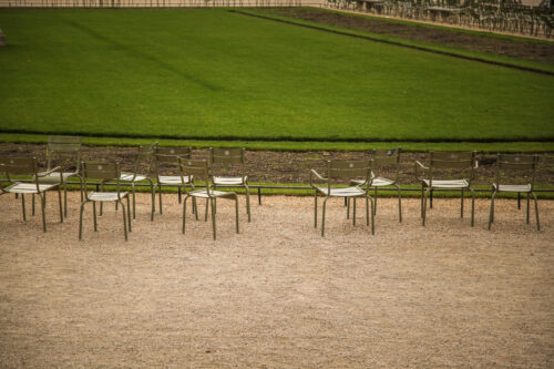 Jardin du Luxembourg chairs and pea gravel