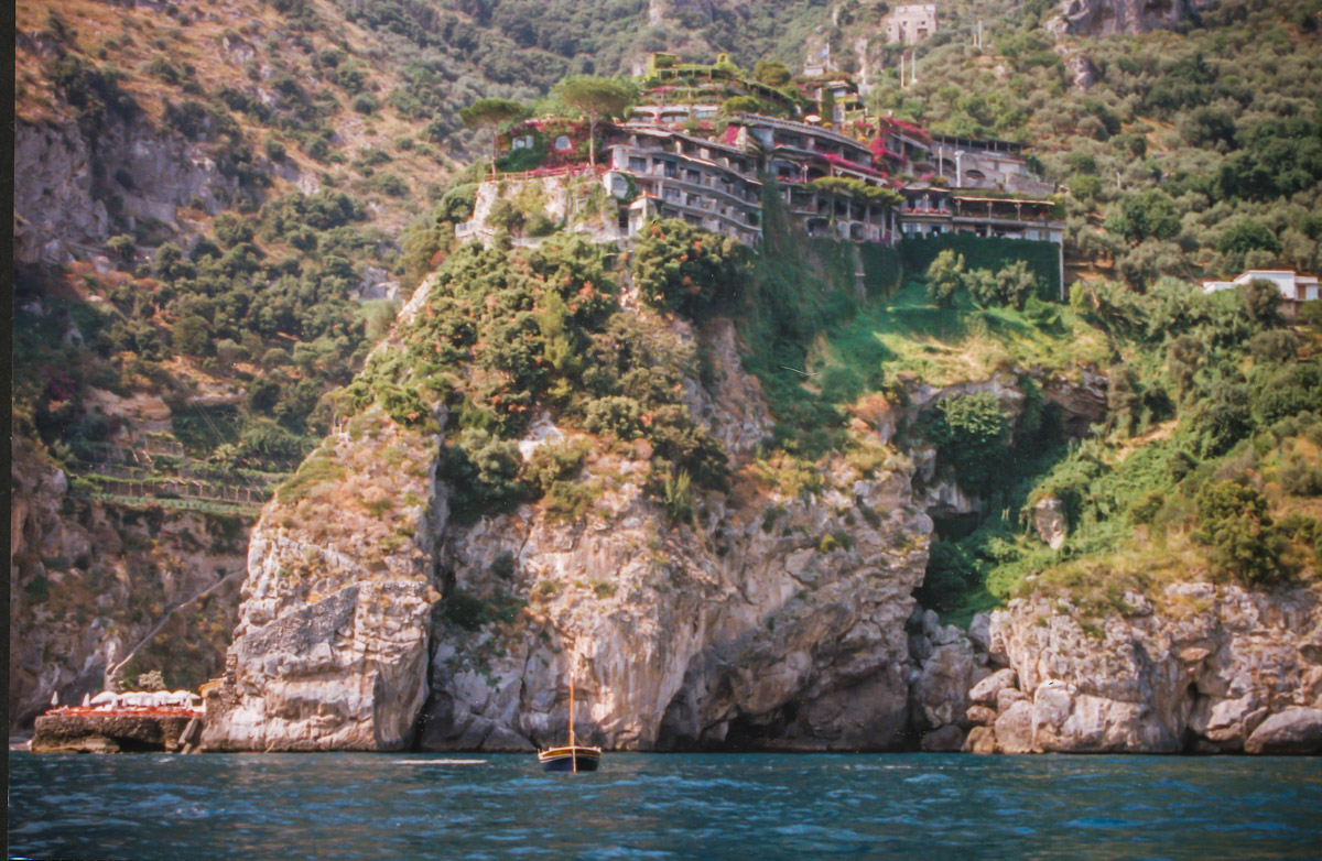 view of Il San Pietro Positano from water