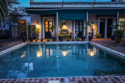 Hotel Garzón pool at night