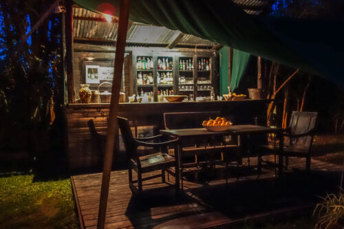 Hotel Garzón outdoor bar at night