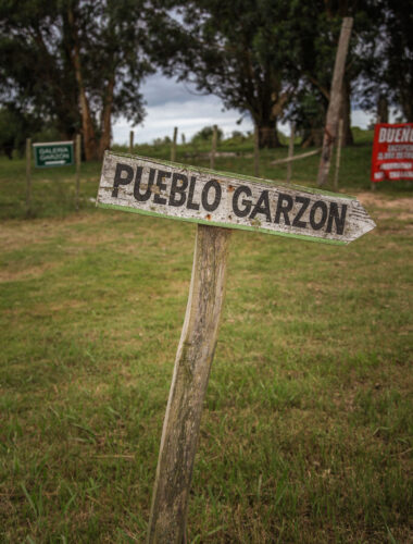 road sign to Pueblo Garzon