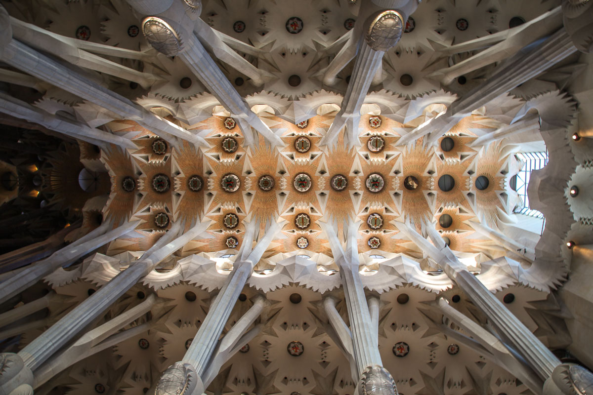 La Sagrada Família detailed ceiling