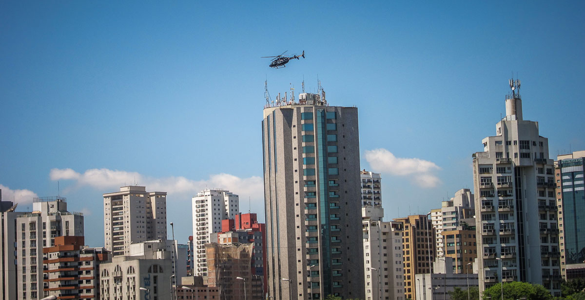 helicopter over Sao paolo