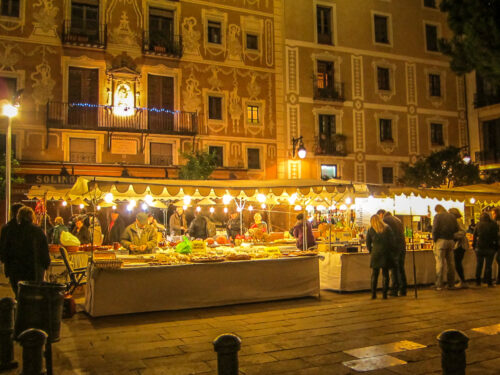 festival in plaza Barcelona