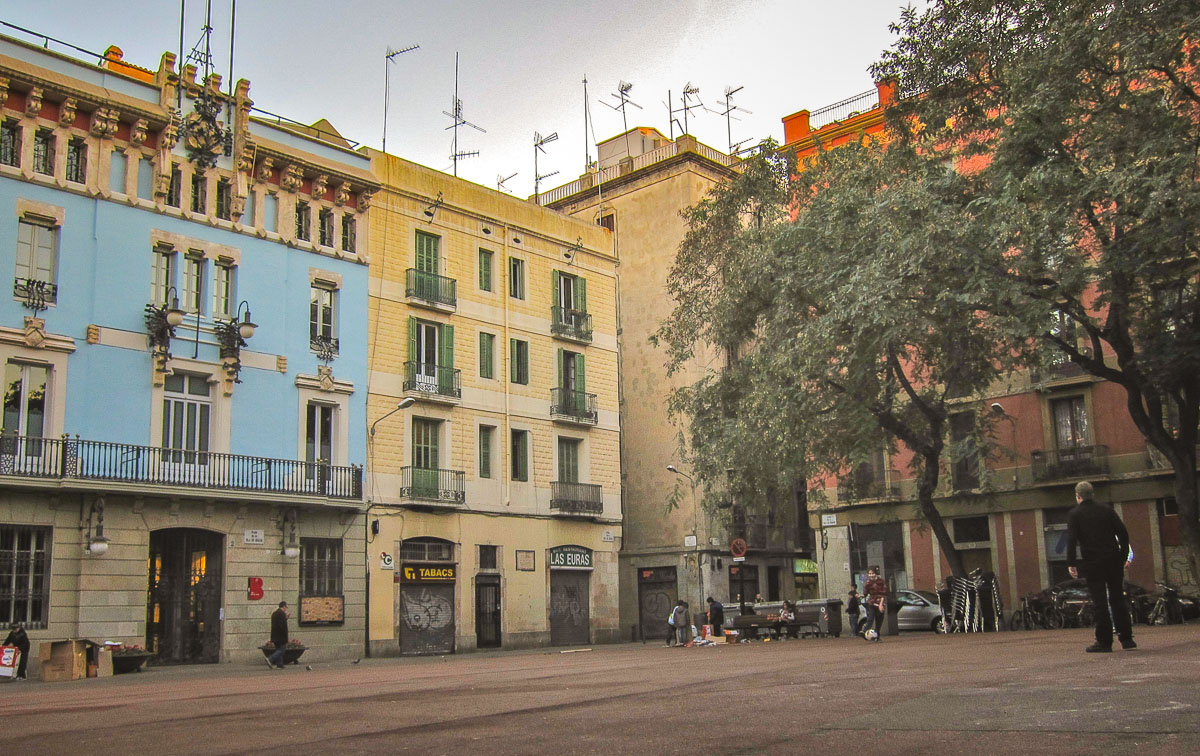 plaza in Gràcia Barcelona