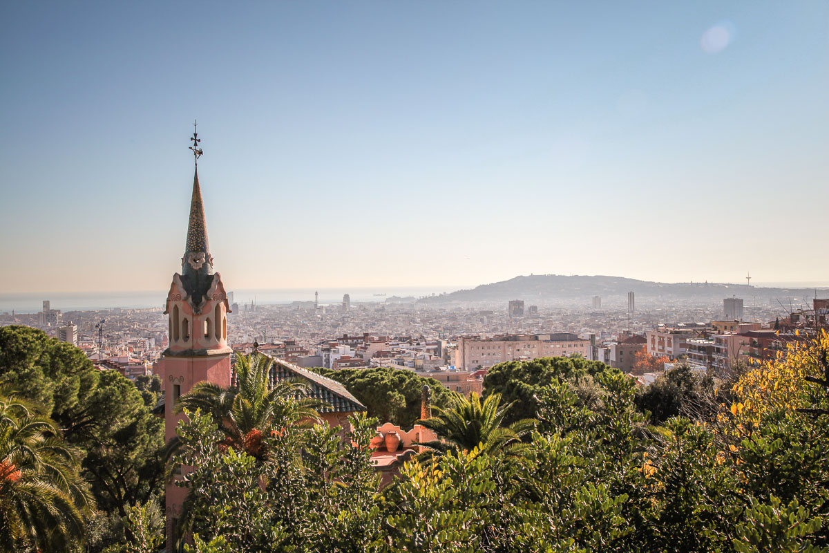 view over barcelona from Park Güell