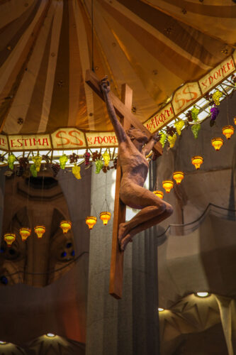 La Sagrada Família christ on cross altar