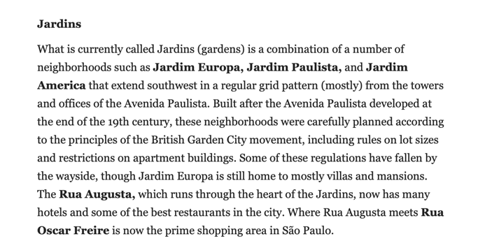 jardins neighborhood