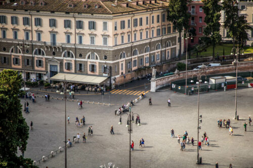 Piazza republicca from Villa Borghese Gardens