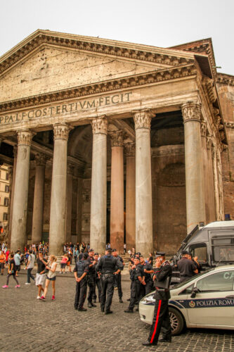 Carabinieri in front of Pantheon