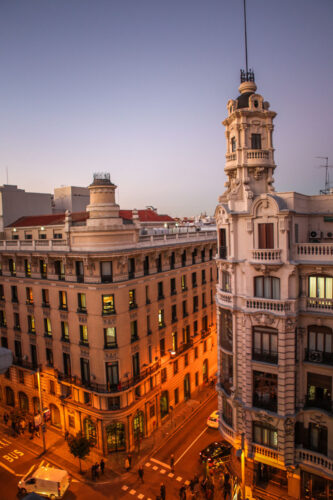 view of gran via madrid