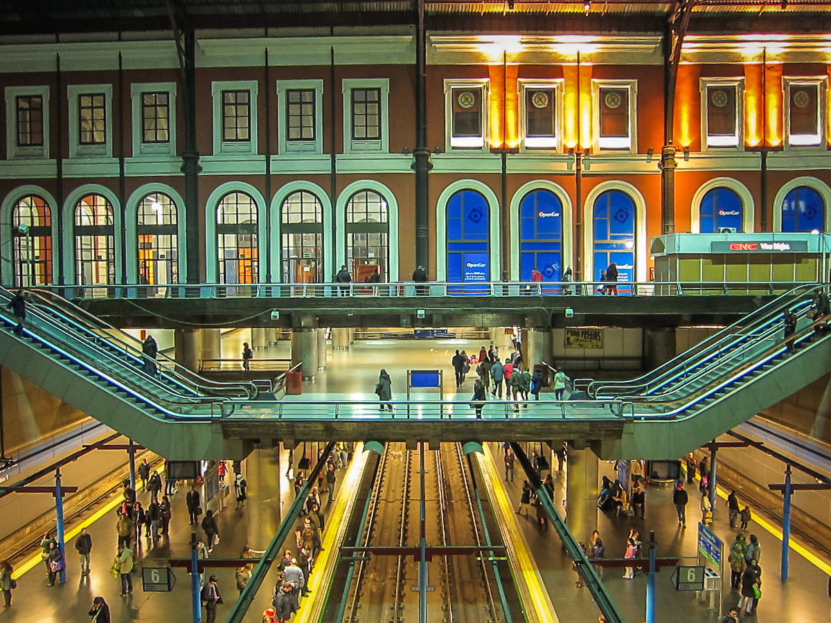 view inside Estacion de Principe Pio