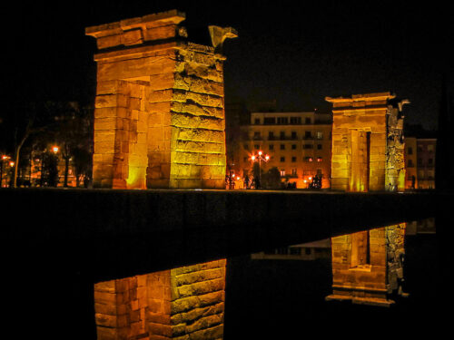 Temple of Debod at night