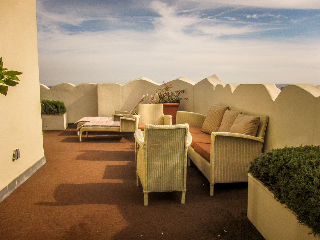 Sunset Tower chairs on terrace