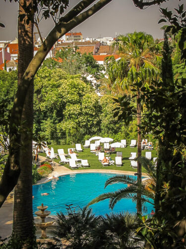 Lapa Palace Lisbon pool view