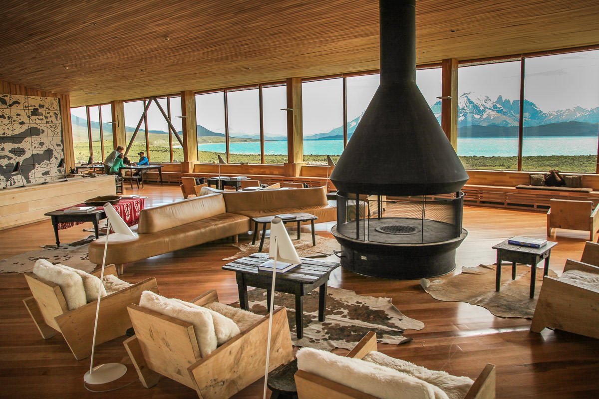 Tierra Patagonia fireplace