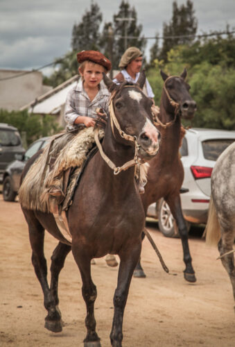 Garzón gaucho parade boy on horse