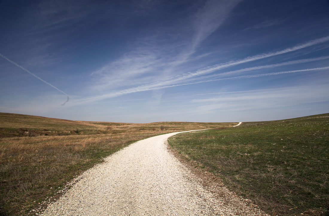 Road in National Tallgrass Prairie Preserve