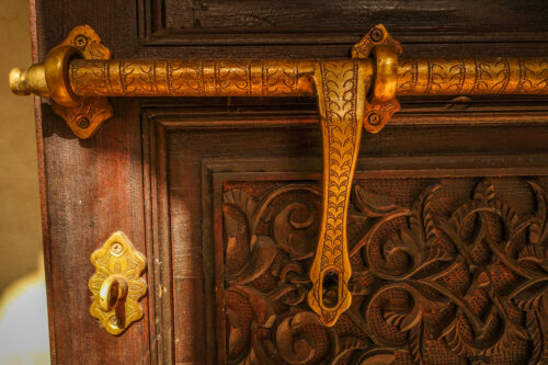 Villa des Orangers door lock detail