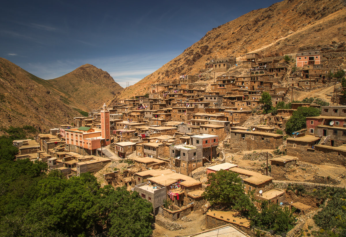 berber houses Hiking Atlas Mountains