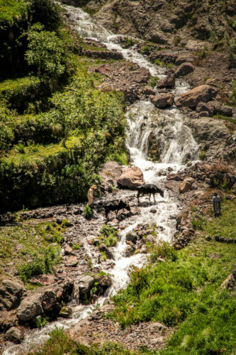waterfalls above imlil
