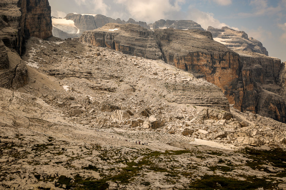 Hiking to Rifugio Tuckett Brenta Dolomites