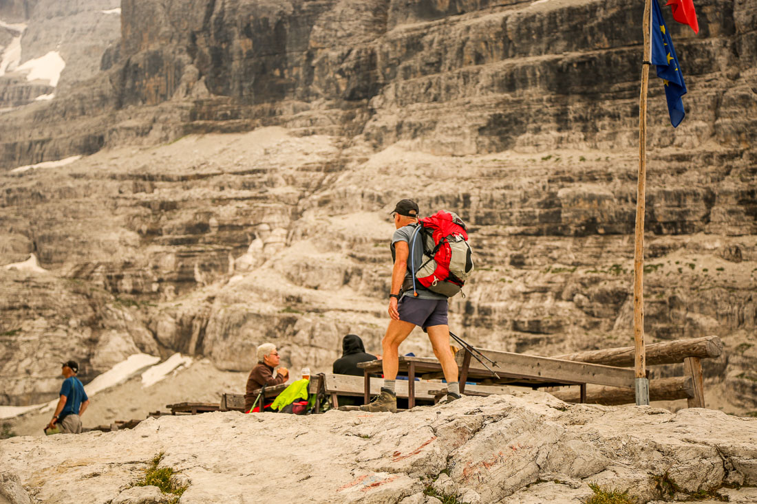 Rifugio Tuckett e Sella hiker