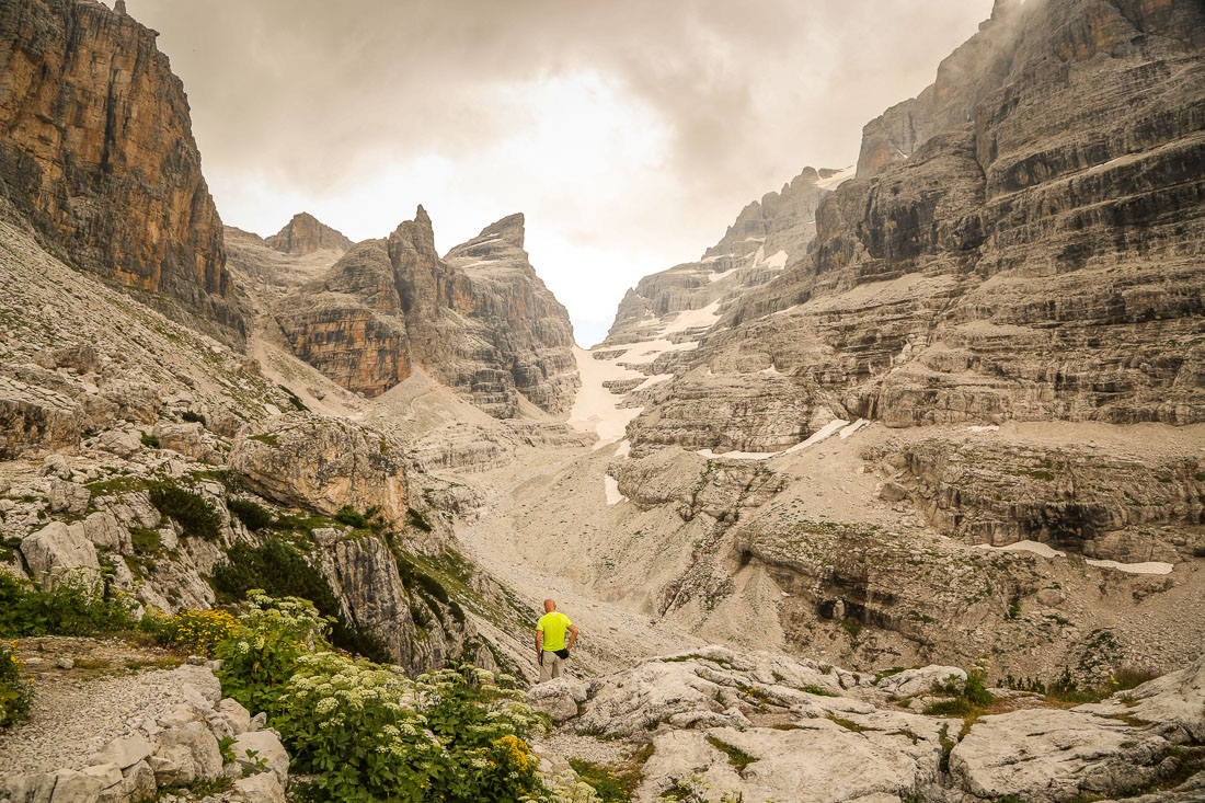 view from Rifugio Tuckett e Sella