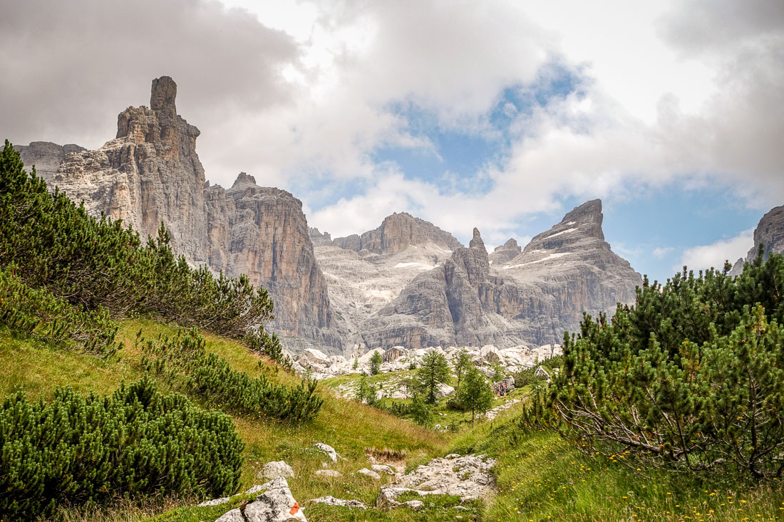 path down from Rifugio Brentei