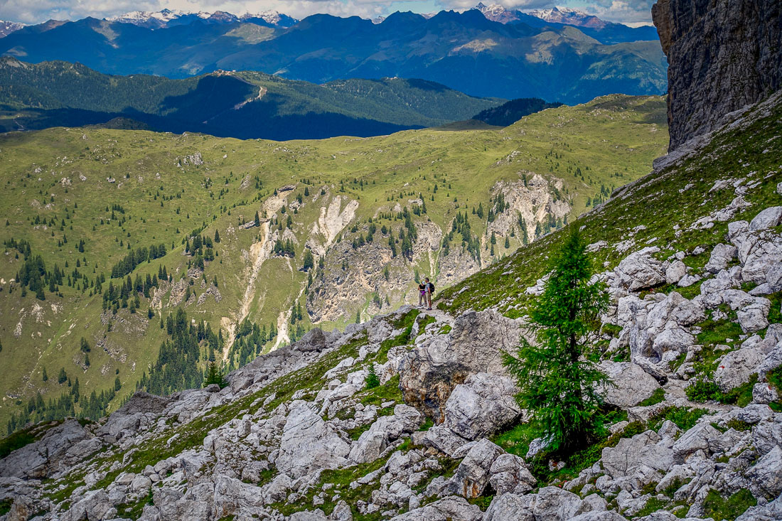 view from trail to Rifugio Tuckett