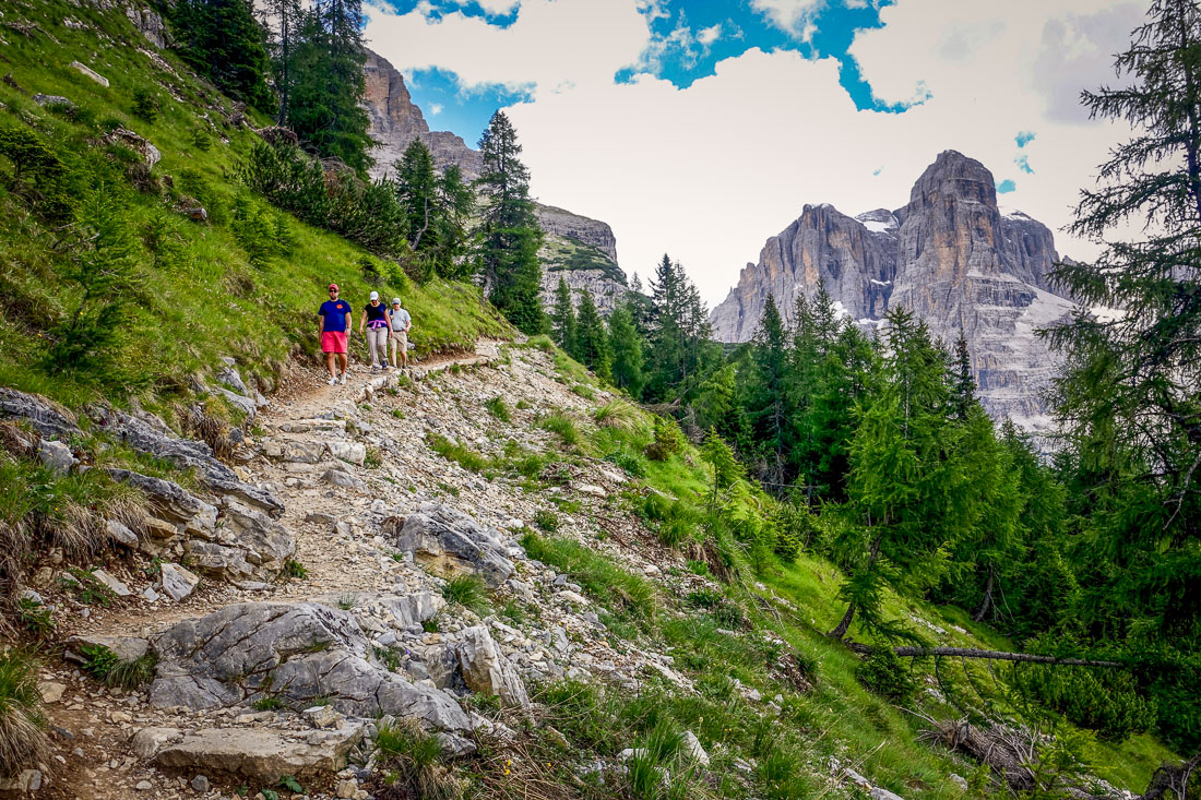 path down from Rifugio Brentei