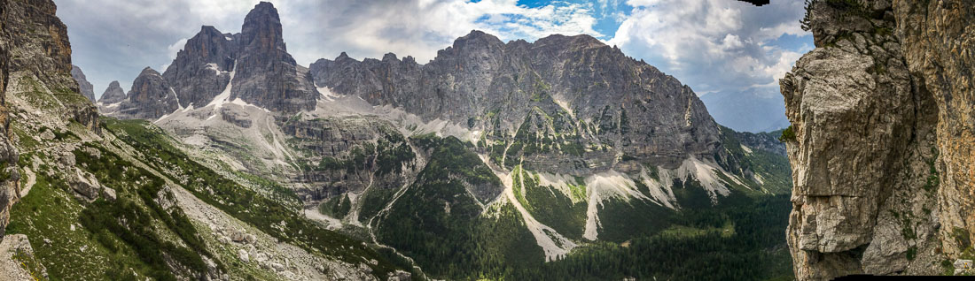 Trail to rifugio Brentei mountains