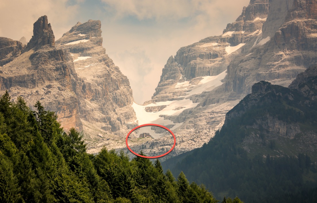 Rifugio Tuckett from Biohotel Hermitage