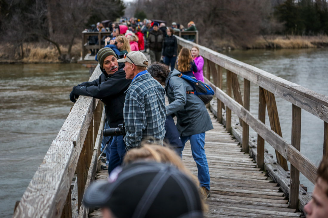 nature preserve viewing bridge Sandhill Cranes Kearney Nebraska