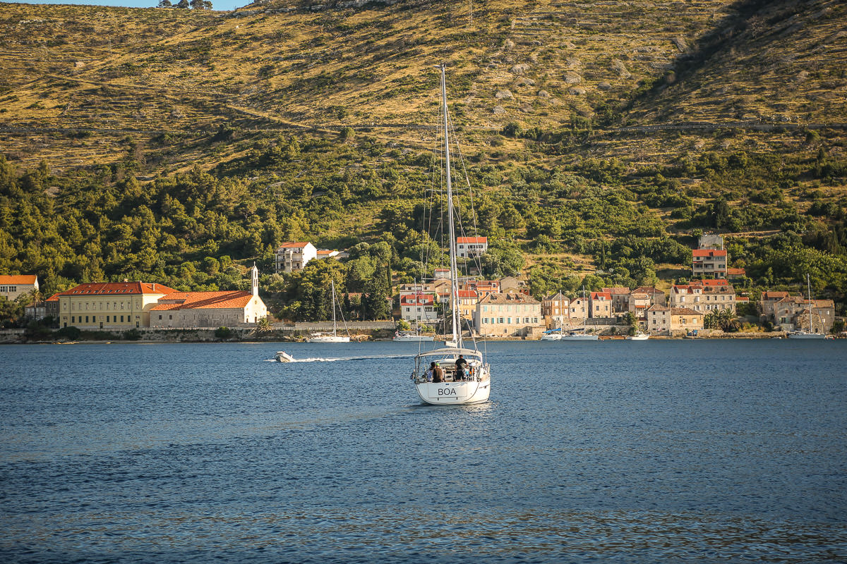 Sailing into Vis Croatia