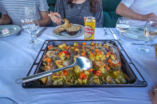 baked fish on Queen of the Adriatic