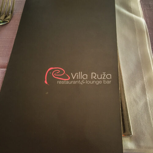Villa Ruza Sipan menu