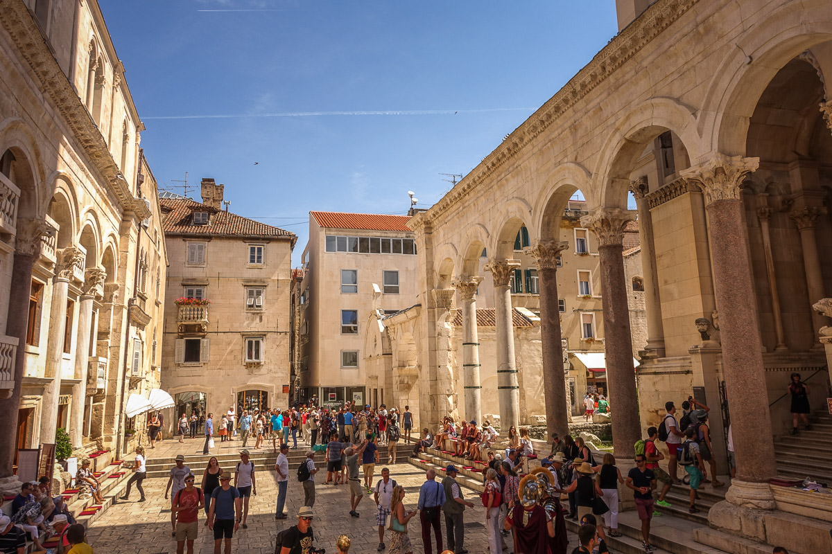 Split Diocletian's Palace main square day